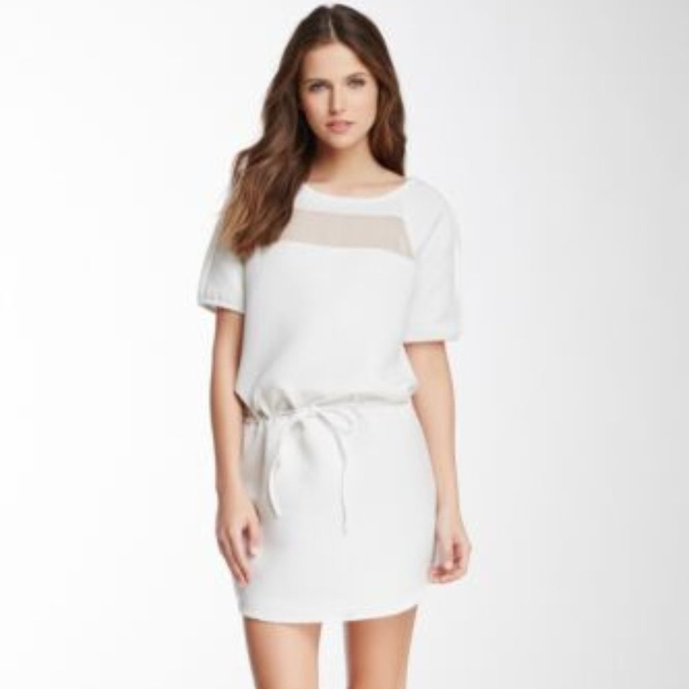 W118 Walter Baker Ivory Everett Quilted Dress XS